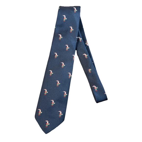 Robert Talbott Handmade Men's Tie Made In England Elf Holding A Cane And A Stein - Picture 1 of 5